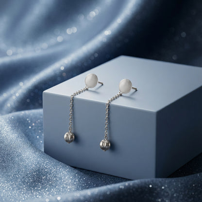 Silver My Universe Dangler Earrings