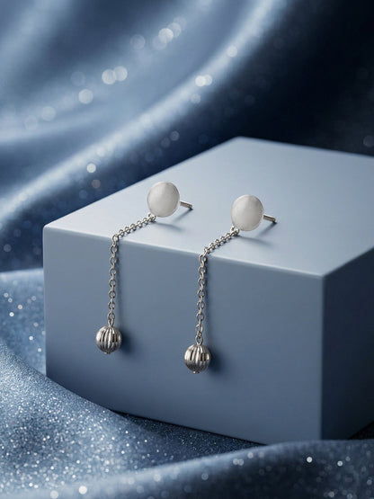 Silver My Universe Dangler Earrings