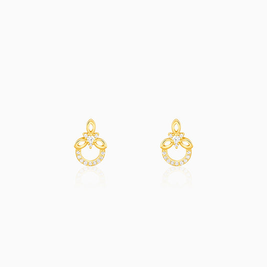 Golden Adoring Floral Earrings