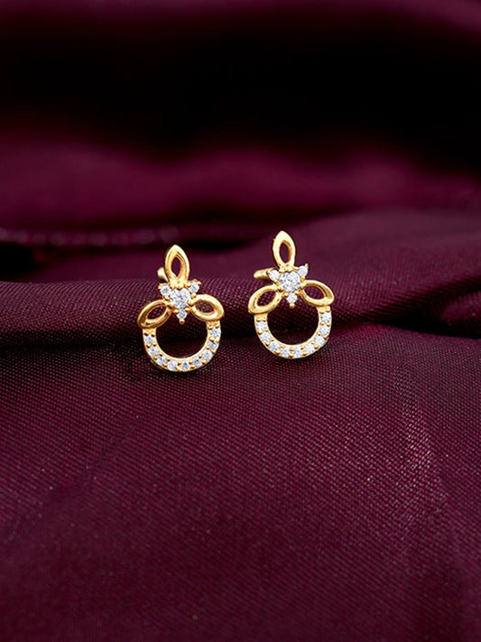 Golden Adoring Floral Earrings