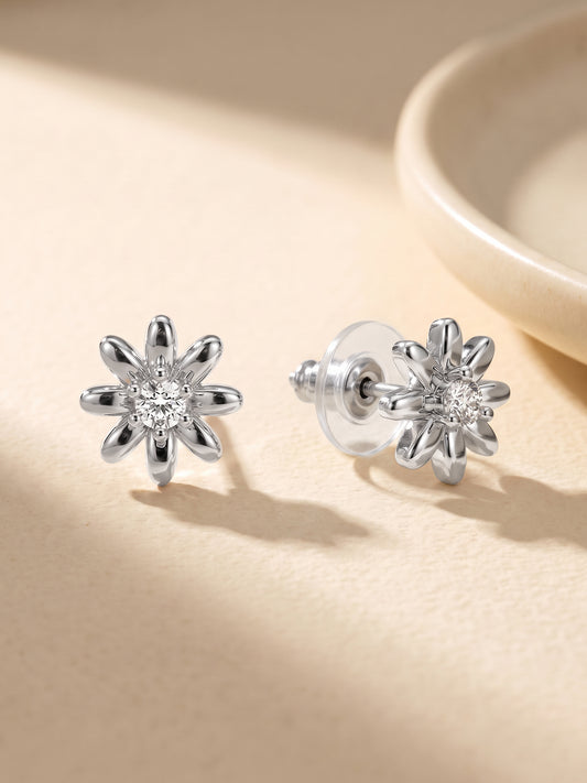 Silver Posy Earrings