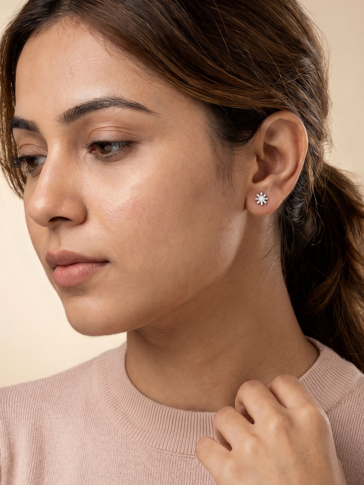 Silver Posy Earrings