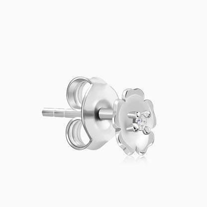 Silver Hibiscus Earrings