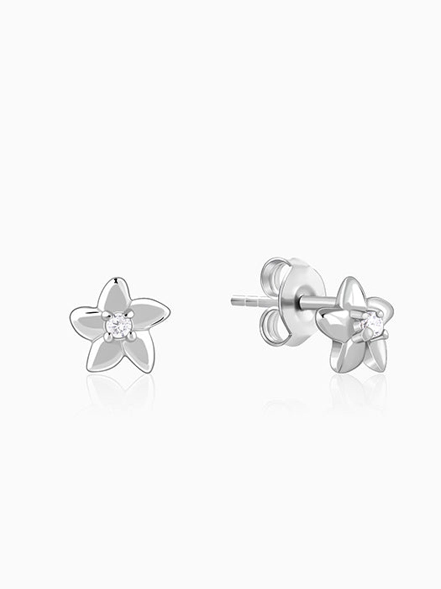 Silver Flower Bloom Earrings