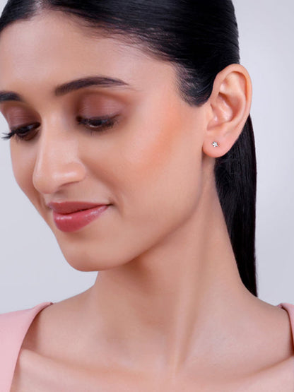 Silver Flower Bloom Earrings