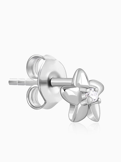 Silver Flower Bloom Earrings