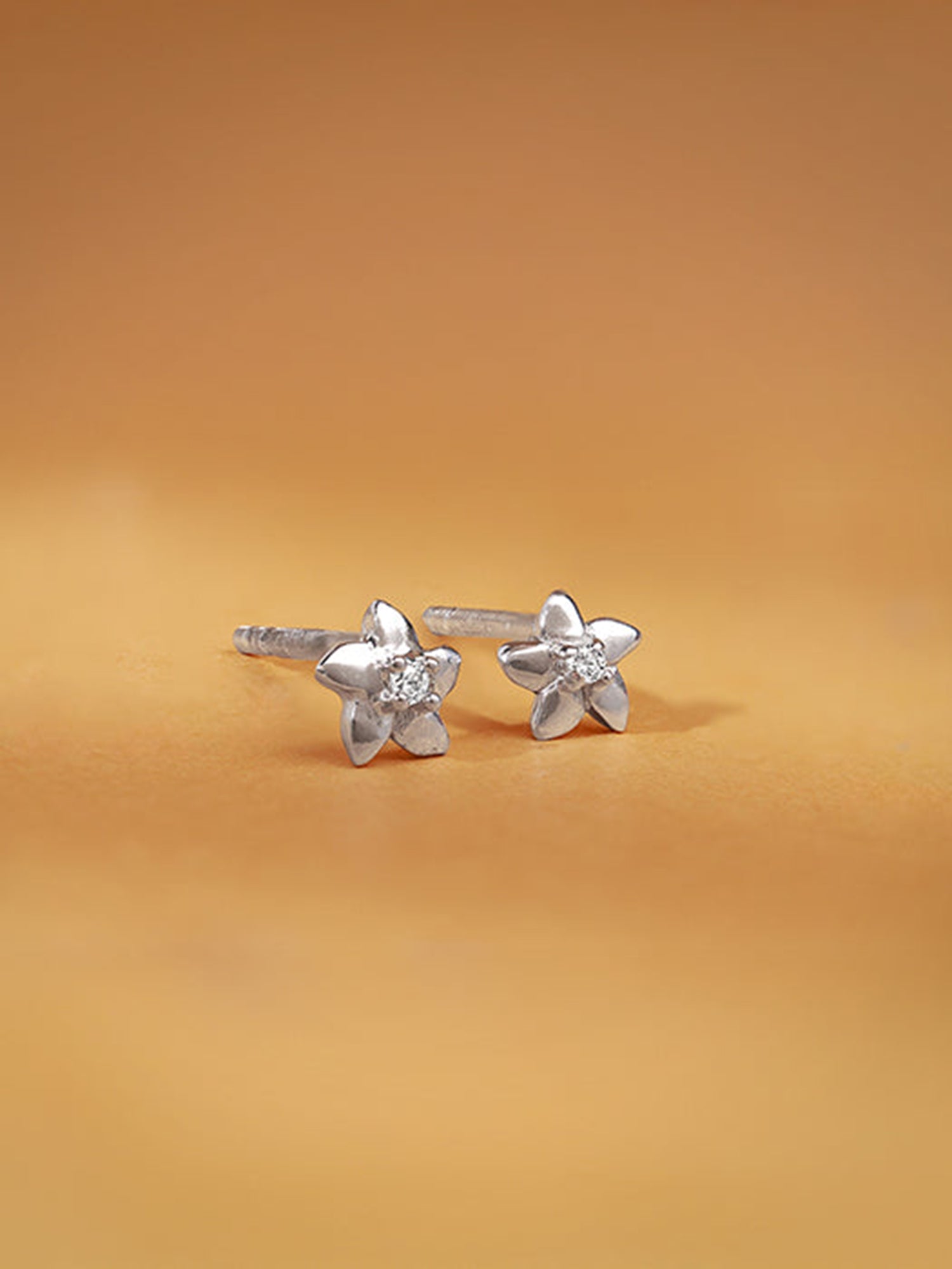 Silver Flower Bloom Earrings
