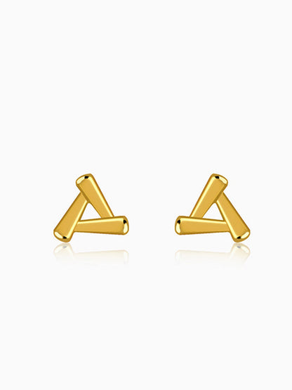 Golden Triangle Stud Earrings