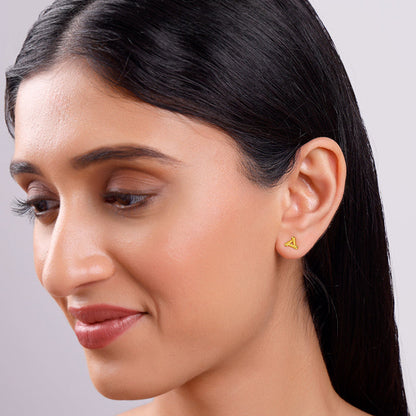 Golden Triangle Stud Earrings