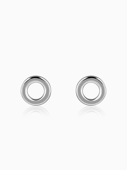 Silver Orbit Stud Earrings