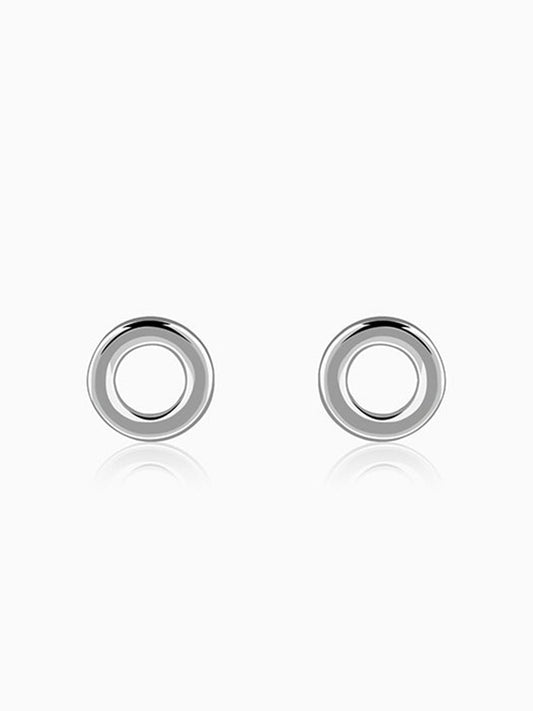 Silver Orbit Stud Earrings