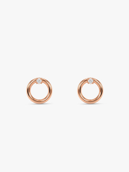 Rose Gold Eternal Stud Earrings