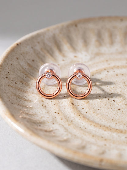 Rose Gold Eternal Stud Earrings
