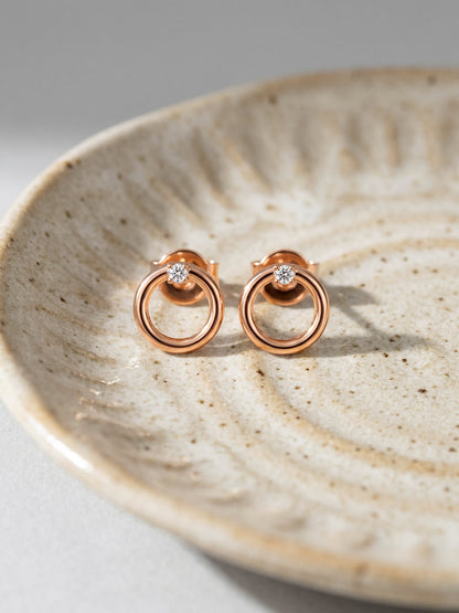 Rose Gold Eternal Stud Earrings
