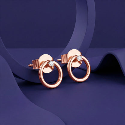 Rose Gold Eternal Stud Earrings