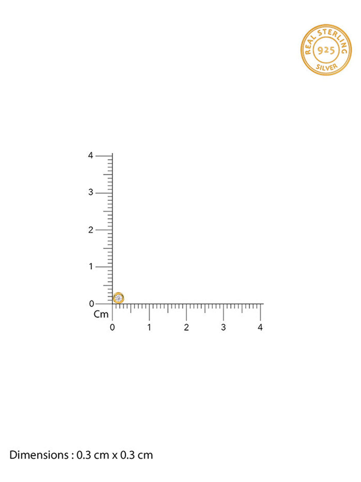 Golden Bezel Set Stud Earrings