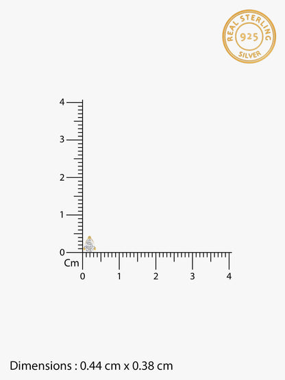 Golden Peardrop Stud Earrings