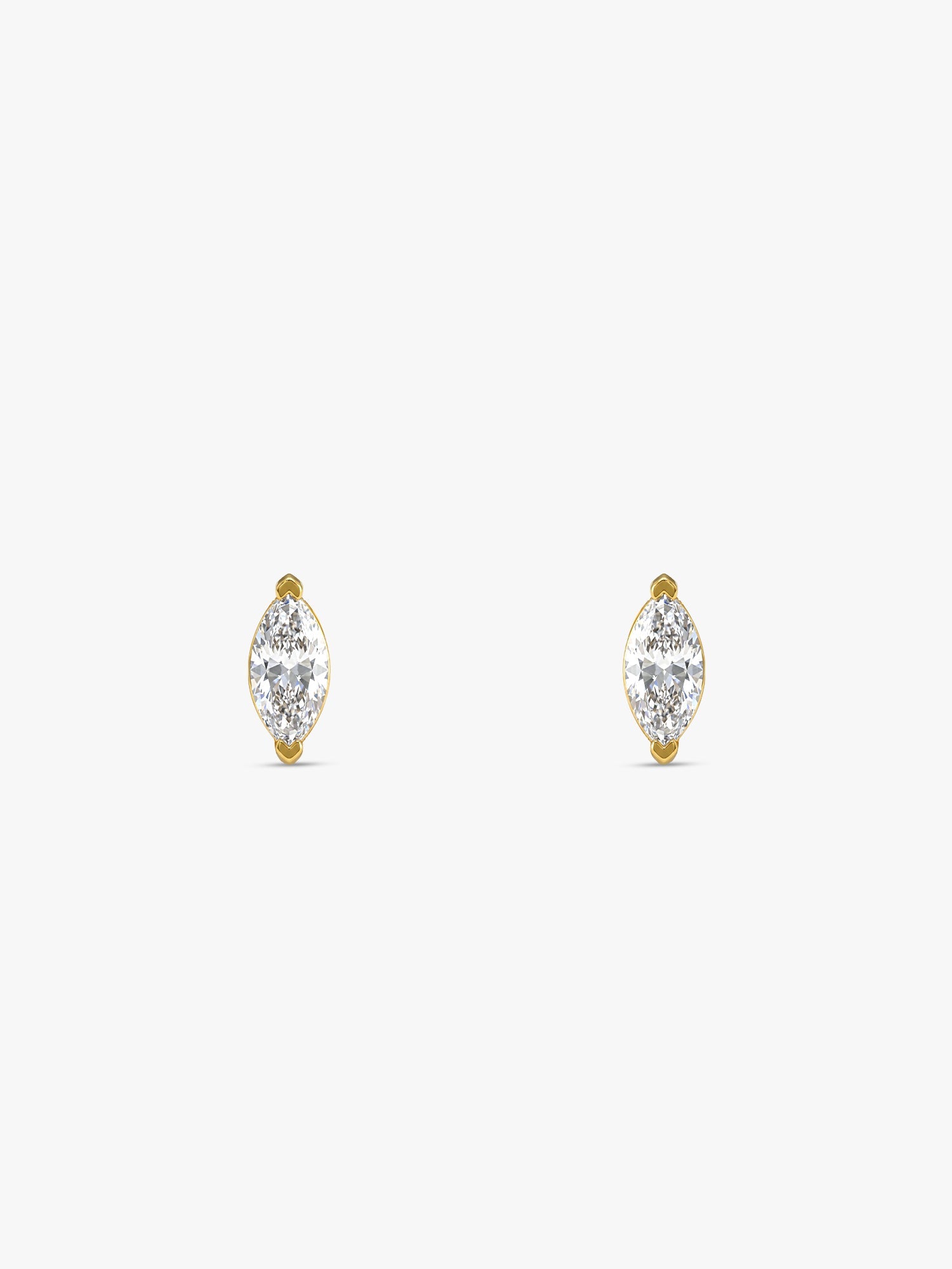 Golden Mini Marquise Stud Earrings