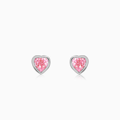 Silver Blush Beat Studs