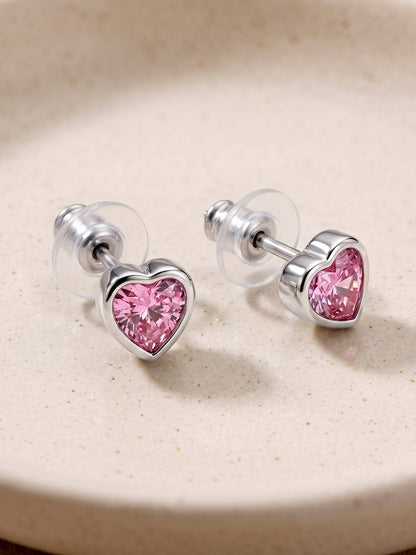 Silver Blush Beat Studs