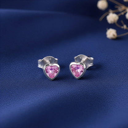 Silver Blush Beat Studs