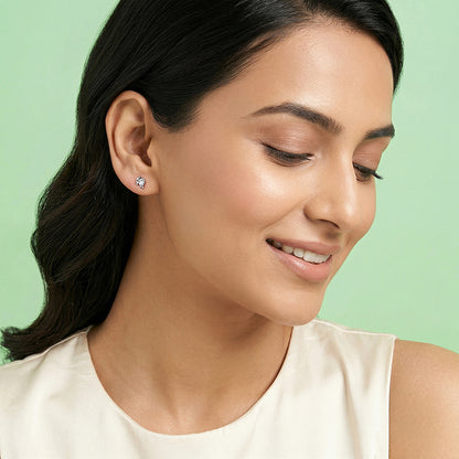 Silver Dolphin Stud Earrings