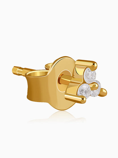 Golden Apex Stud Earrings