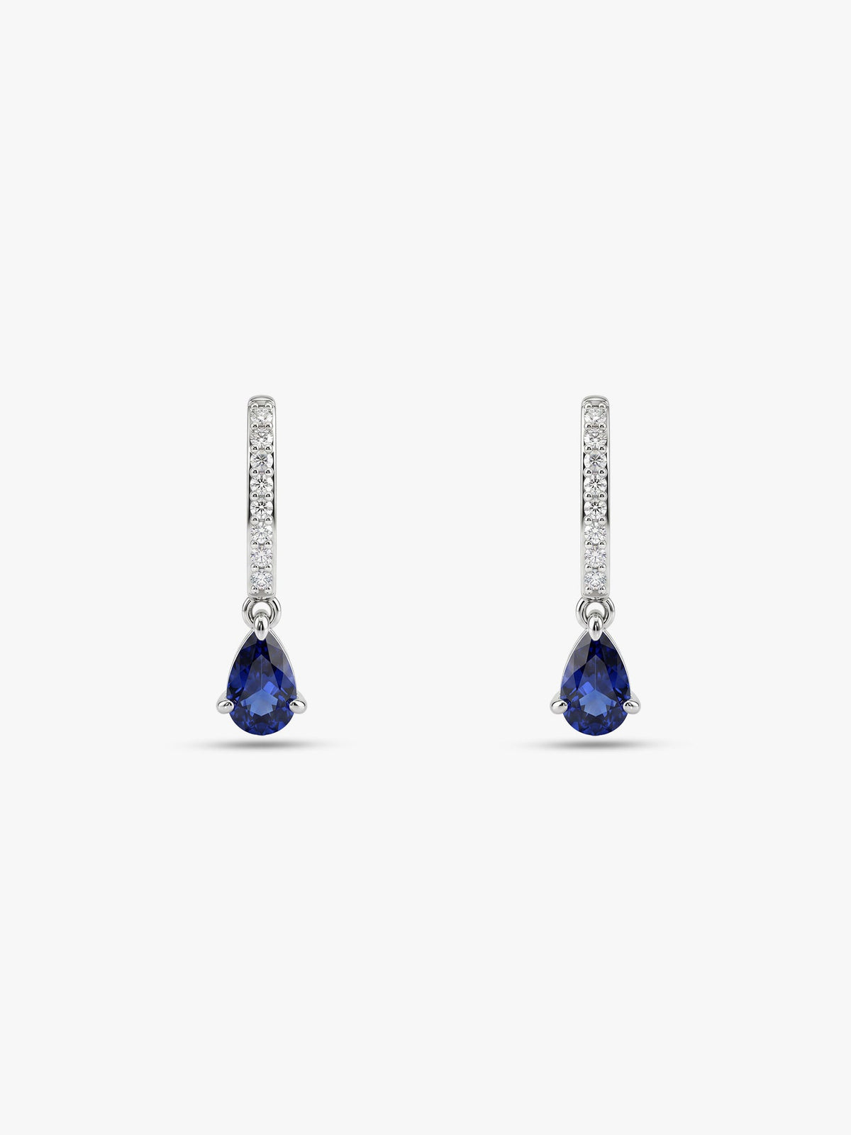 Silver Aqua Drop Earrings