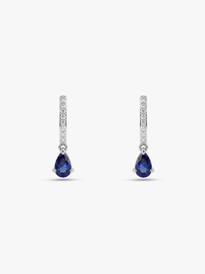 Silver Aqua Drop Earrings