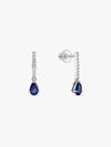 Silver Aqua Drop Earrings