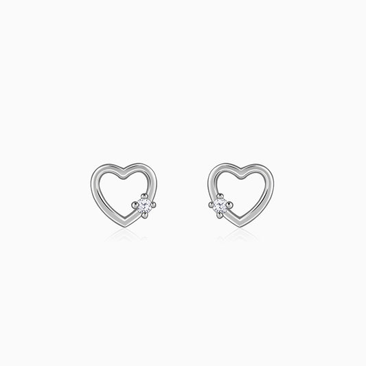 Silver Beloved Stud Earrings