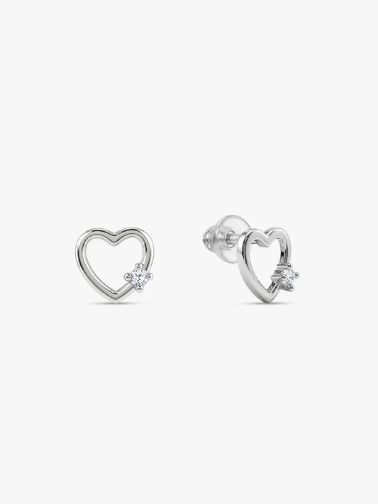 Silver Beloved Stud Earrings