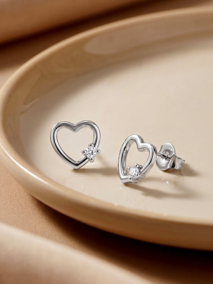 Silver Beloved Stud Earrings