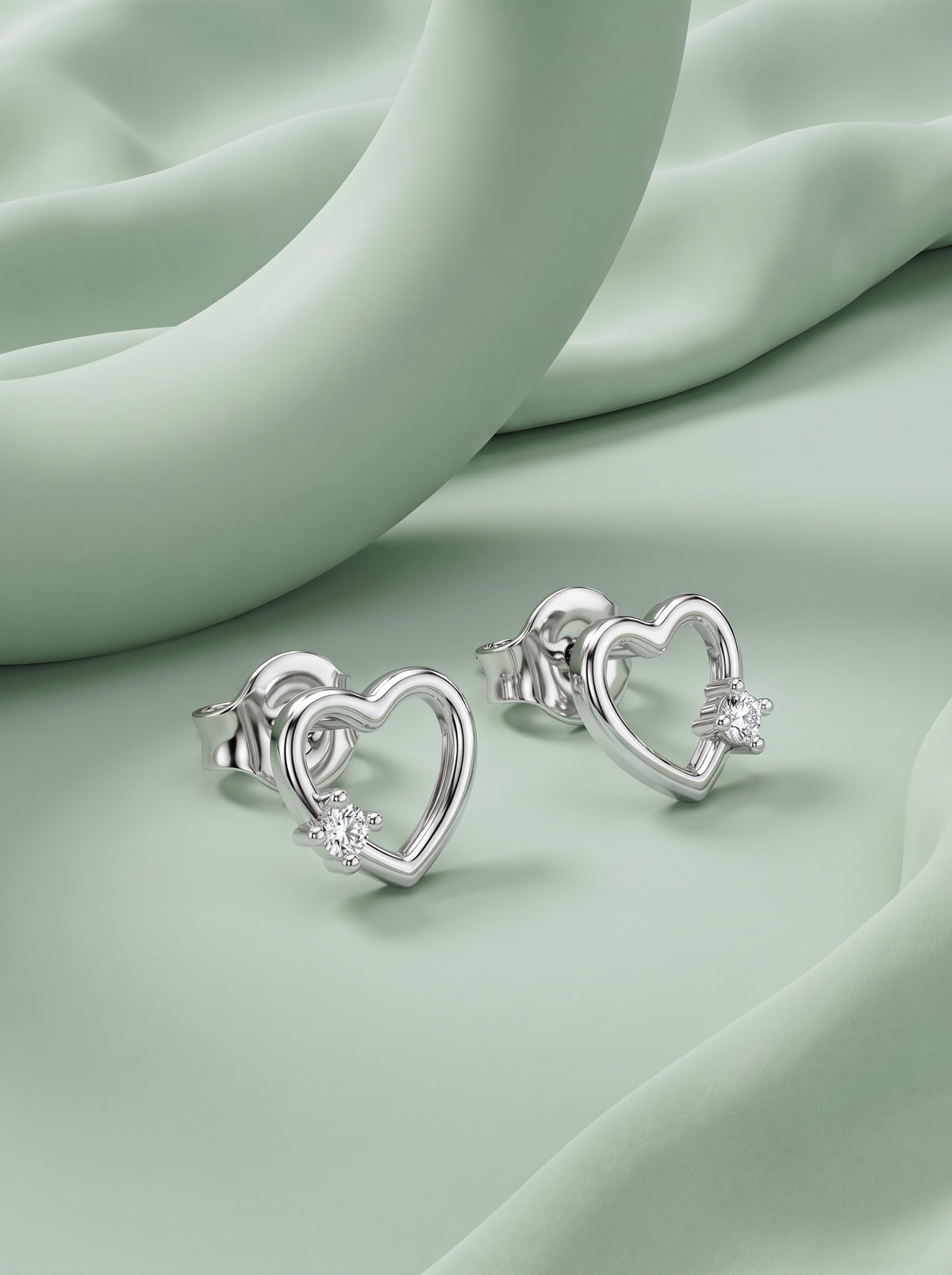 Silver Beloved Stud Earrings