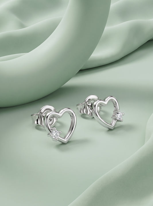 Silver Beloved Stud Earrings