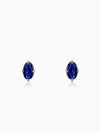 Silver Oval Shine Stud Earrings