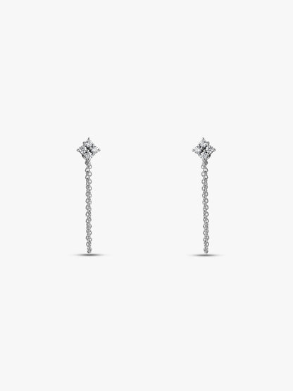 Silver Zivara Prism Dangler Earrings