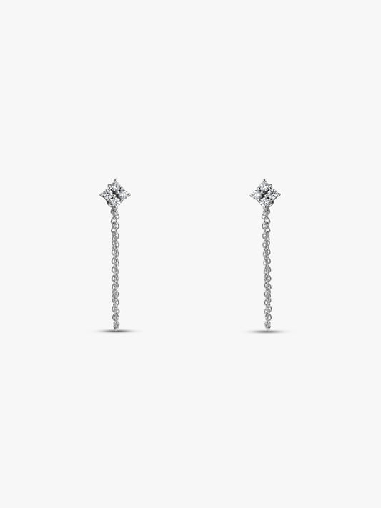 Silver Zivara Prism Dangler Earrings