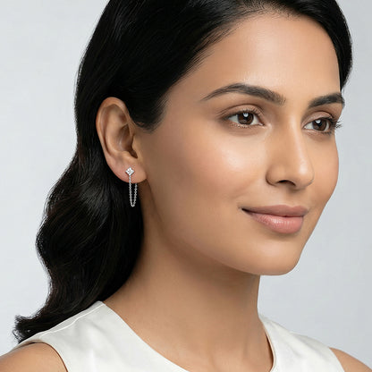 Silver Zivara Prism Dangler Earrings