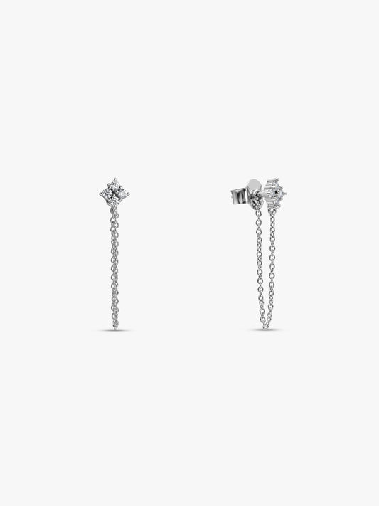 Silver Zivara Prism Dangler Earrings