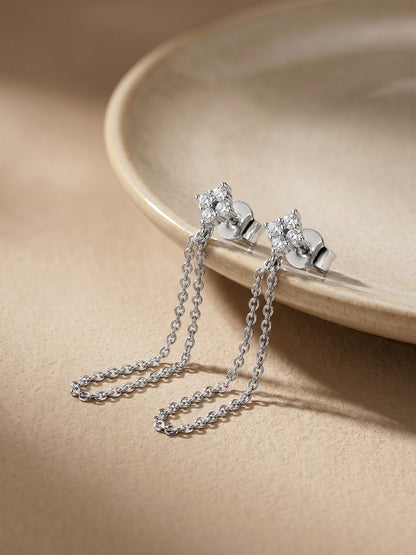 Silver Zivara Prism Dangler Earrings