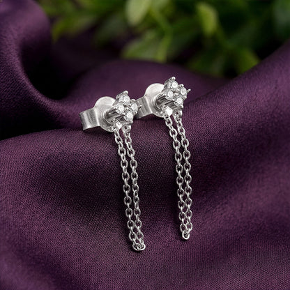 Silver Zivara Prism Dangler Earrings