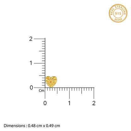 Golden Heart Stud Earrings