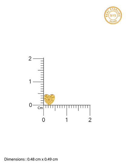 Golden Heart Stud Earrings