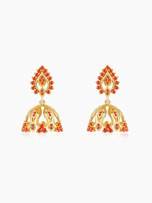Golden Zafira Crown Earrings