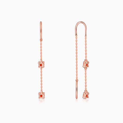 Rose Gold Arinniti Sui Dhaga Earrings
