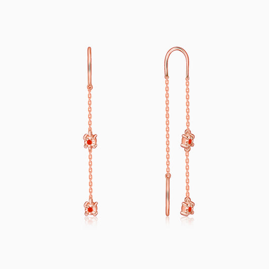 Rose Gold Arinniti Sui Dhaga Earrings