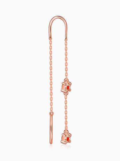 Rose Gold Arinniti Sui Dhaga Earrings