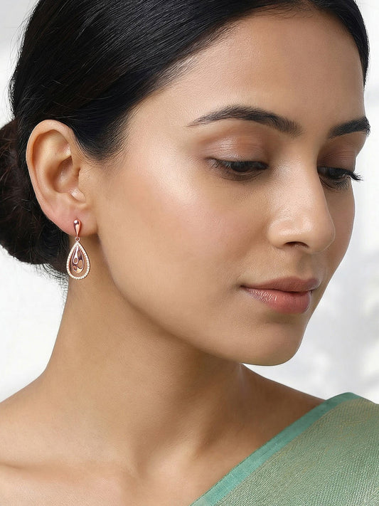 Rose Gold Meherika  Earrings