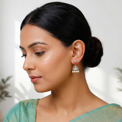 Silver Padmika Earrings